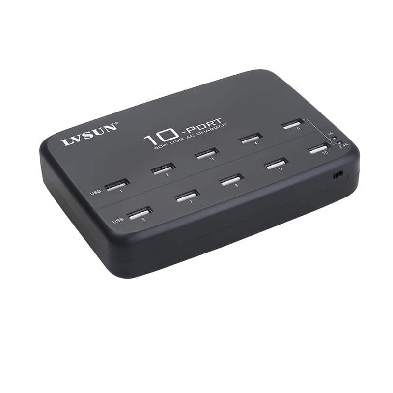 LVSUN 60W 12A 10-in-1 USB Charger