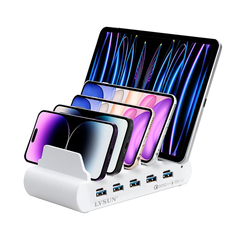 LVSUN 240W 5-port USB-C or USB-A GaN Charging Dock
