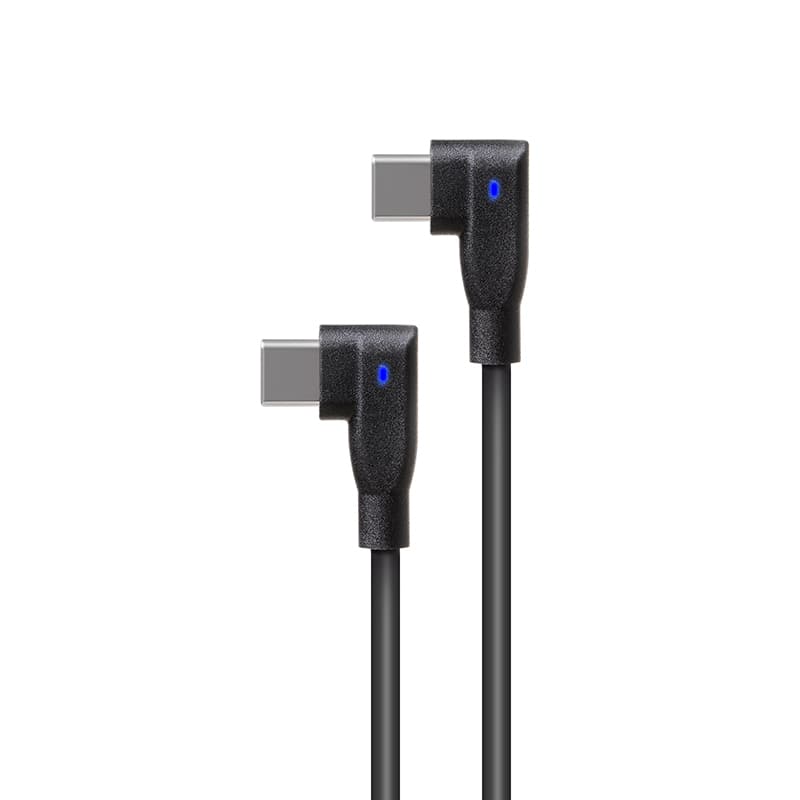 LVSUN 240W Duo Right-Angle USB-C Cable with Light Indicator