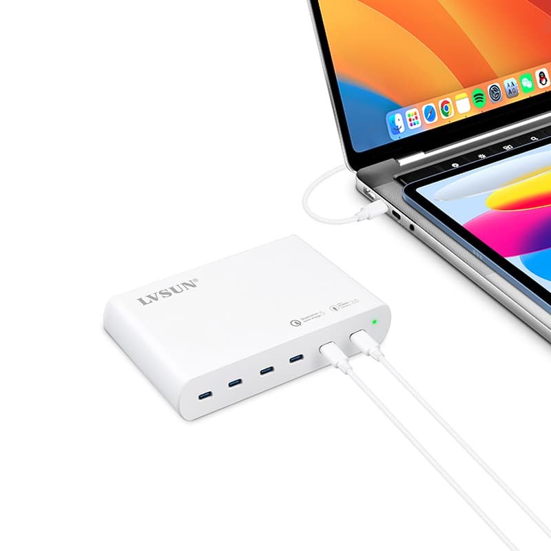 LVSUN 120W 6-Port USB-C PD GaN Charger