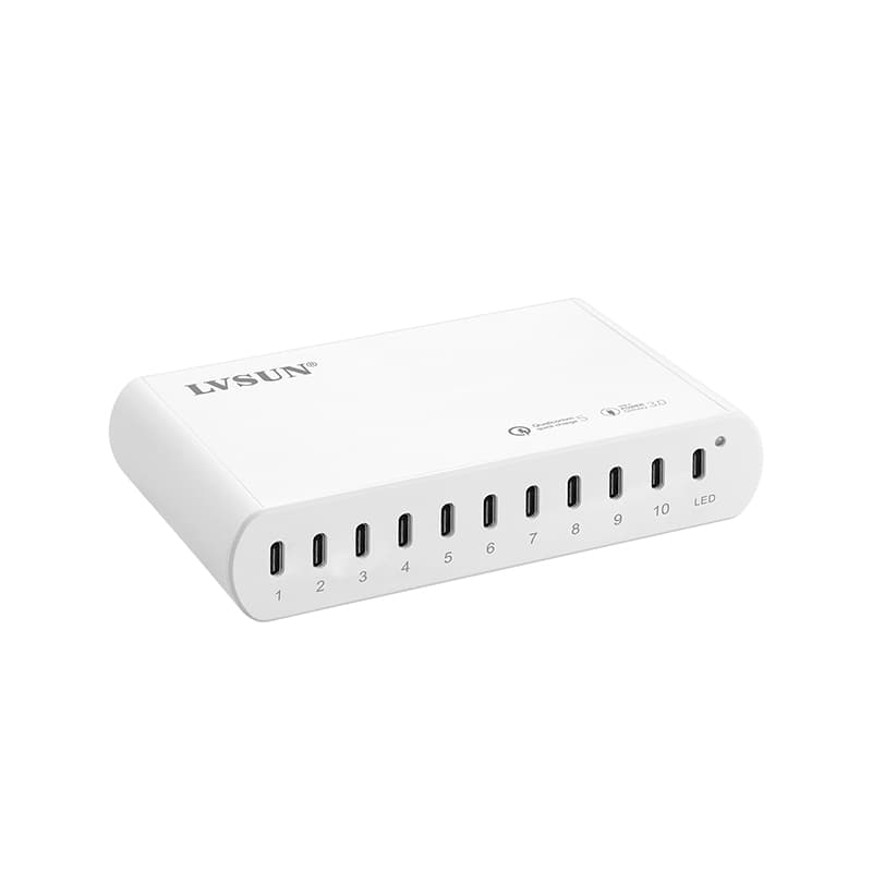 LVSUN 150W 10-Port USB-C Charging Station