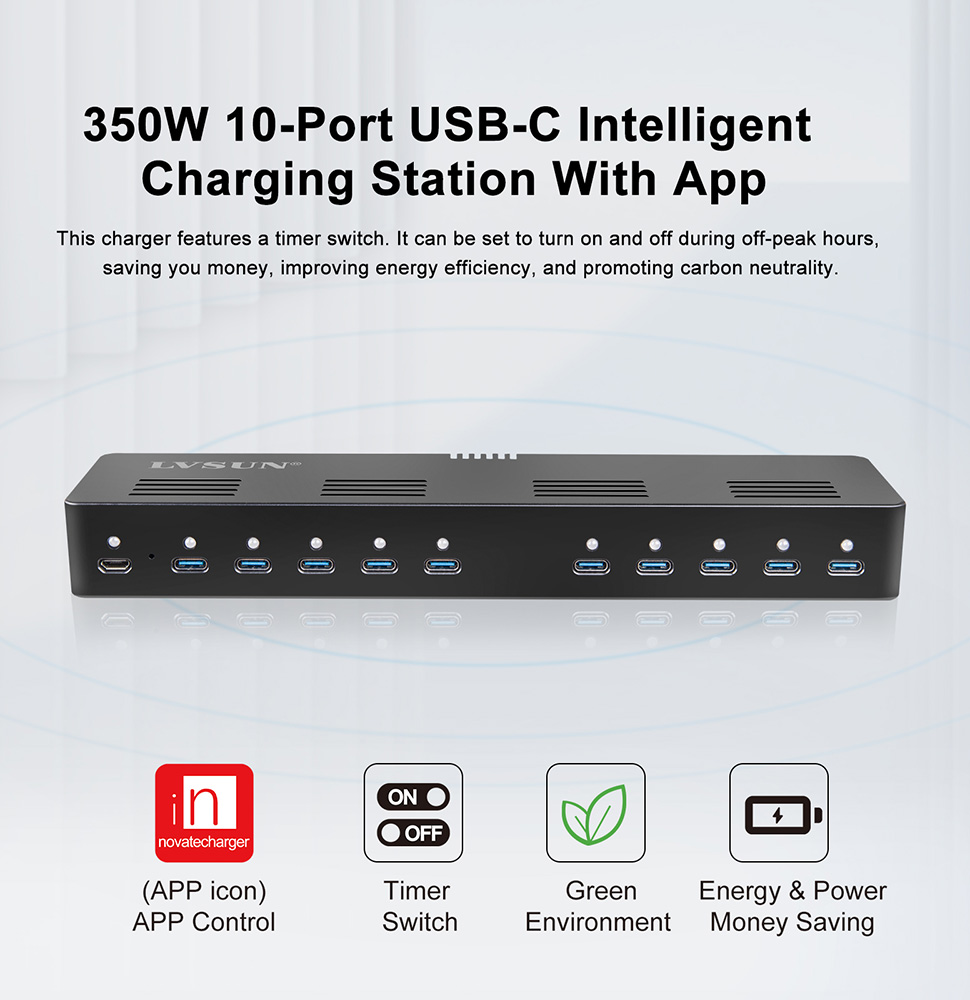 LVSUN 350W USB C Charging Station
